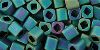 TOHO Cube 4mm Tube 2.5" : Matte-Color Iris - Teal