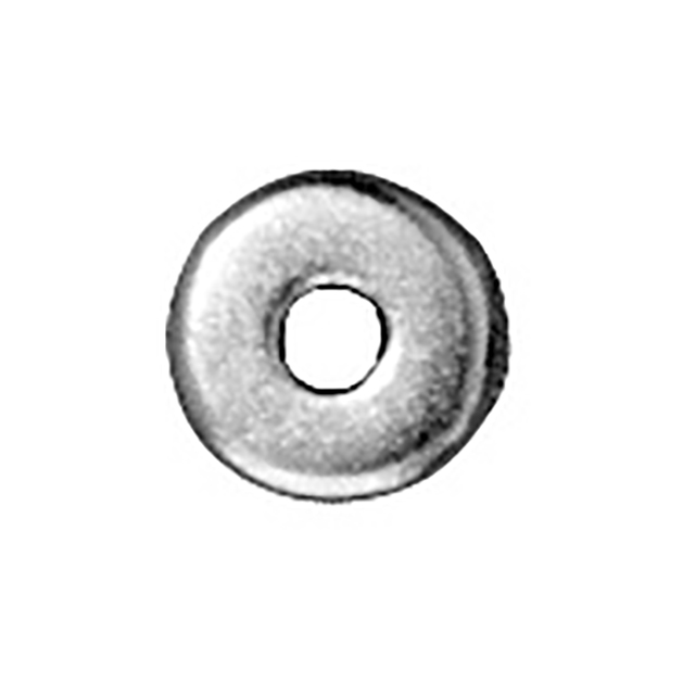 TierraCast : Heishi - 5 mm Disk, Rhodium
