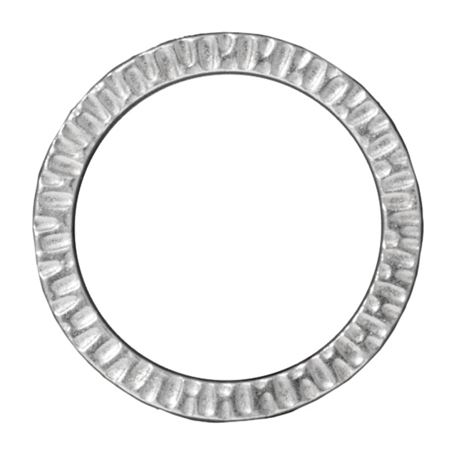 TierraCast : Link - Radiant 1 1/4" Ring, Rhodium-S