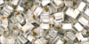 Triangle 8/0 : Silver-Lined Frosted Crystal