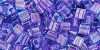 Triangle 8/0 : Inside-Color Aqua/Purple Lined