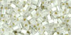 Triangle 11/0 : Silver-Lined Frosted Crystal