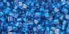 Triangle 11/0 : Inside-Color Lt Sapphire/Opaque Blue Lined