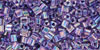 TOHO Triangle 11/0 : Inside-Color Rainbow Crystal/Grape-Lined