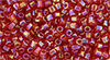TOHO Hex 11/0 Tube 2.5" : Transparent-Rainbow Siam Ruby
