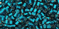 TOHO Hex 11/0 Tube 2.5" : Silver-Lined Teal