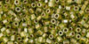 TOHO Hex 11/0 Tube 2.5" : Gold-Lined Peridot