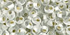 TOHO Magatama 3mm Tube 2.5" : Silver-Lined Frosted Crystal