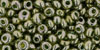 Magatama 3mm : Gold-Lustered Green Tea