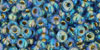 Magatama 3mm : Gold-Lined Rainbow Lt Sapphire