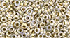 TOHO Demi Round 8/0 3mm Tube 2.5" : Gold-Lined Crystal