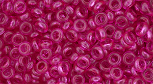 TOHO Demi Round 8/0 3mm : HYBRID ColorTrends: Transparent - Pink Yarrow