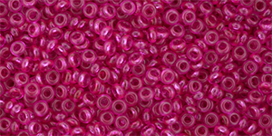 TOHO Demi Round 11/0 2.2mm Tube 2.5" : HYBRID ColorTrends: Transparent - Pink Yarrow