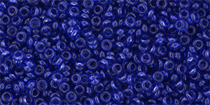 TOHO Demi Round 11/0 2.2mm : HYBRID ColorTrends: Transparent - Lapis Blue