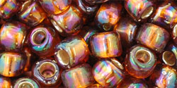 TOHO Round 3/0 Tube 2.5" : Silver-Lined Rainbow Topaz