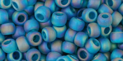 TOHO Round 6/0 Tube 5.5" : Transparent-Rainbow Frosted Teal