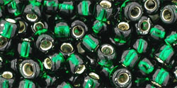 TOHO Round 6/0 Tube 2.5" : Silver-Lined Green Emerald