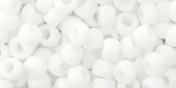 TOHO Round 6/0 Tube 5.5" : Opaque-Frosted White