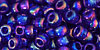 TOHO Round 6/0 Tube 2.5" : Transparent-Rainbow Cobalt
