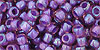 TOHO Round 6/0 : Inside-Color Rainbow Rosaline/Opaque Purple-Lined