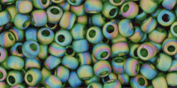 TOHO Round 8/0 Tube 2.5" : Transparent-Rainbow Frosted Olivine