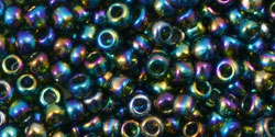 TOHO Round 8/0 Tube 5.5" : Transparent-Rainbow Olivine