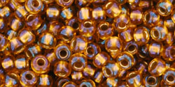 TOHO Round 8/0 Tube 5.5" : Transparent Rainbow Honey Comb