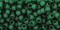 TOHO Round 8/0 Tube 2.5" : Transparent-Frosted Green Emerald