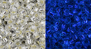 TOHO Round 8/0 Tube 2.5" : Glow In The Dark - Silver-Lined Crystal/Glow Blue
