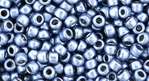 TOHO Round 8/0 Tube 2.5" : HYBRID ColorTrends: Metallic - Airy Blue