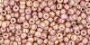 TOHO Round 11/0 Tube 2.5" : Marbled Opaque Beige/Pink