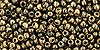 TOHO Round 11/0 Tube 2.5" : Gilded Marble Black