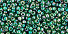 TOHO Round 11/0 Tube 2.5" : Transparent-Rainbow Green Emerald