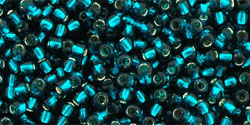 TOHO Round 11/0 Tube 5.5" : Silver-Lined Teal