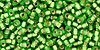Round 11/0 : Silver-Lined Frosted Peridot