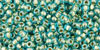 Round 11/0 : Inside-Color Aqua/Gold Lined