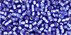 Round 11/0 : Silver-Lined Frosted Sapphire