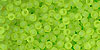 Round 11/0 : Transparent-Frosted Lime Green