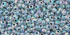 TOHO Round 11/0 Tube 2.5" : Inside-Color Rainbow Crystal/Montana Blue-Lined