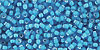 Round 11/0 : Inside-Color Aqua/White Lined