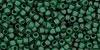 TOHO Round 11/0 Tube 2.5" : Transparent-Frosted Green Emerald