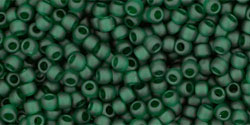 TOHO Round 11/0 Tube 2.5" : Transparent-Frosted Green Emerald