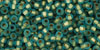 Round 11/0 : Frosted Gold-Lined Aqua