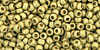 TOHO Round 11/0 Tube 2.5" : PermaFinish - Frosted Galvanized Yellow Gold