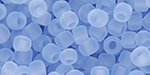 TOHO Round 11/0 Tube 2.5" : RE-Glass - Matte Transparent Blue