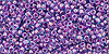 TOHO Round 15/0 Tube 2.5" : Inside-Color Aqua/Purple-Lined