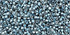 TOHO Round 15/0 Tube 2.5" : Inside-Color Crystal/Metallic Blue-Lined