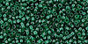 TOHO Round 15/0 Tube 2.5" : Transparent Green Emerald