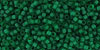 TOHO Round 15/0 Tube 2.5" : Transparent-Frosted Green Emerald
