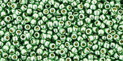 TOHO Round 15/0 Tube 2.5" : PermaFinish - Galvanized Mint Green